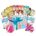 7th Heaven Complete Pamper Pack Skincare Set - Gift Set Containing a Variety of Face Masks, Hair Masks and Body Masks with Exfoliating Body Puff and Soft Cleansing Face Cloth