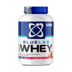 USN Blue Lab Whey Protein Powder, Raspberry Ripple Flavour - 2kg, Premium Whey Isolate Protein Dietary Supplement, Post Workout Lean Muscle Growth BCAA Amino Acids Powder, Protein Shake Drink Mix