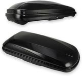 GEARFLOW Car Roof Box, 430L Capacity Extra-Large Hard Roof Cargo Carrier with Security Keys & Dual Side Opening, Waterproof Rooftop Luggage Storage Box for Car, SUV, Van, Fits Most Cars (Black)
