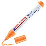 edding 4500 textile marker - neon orange - 1 pen - round nib 2-3 mm - permanent fabric markers for drawing on textiles, wash-resistant up to 60 °C - marker pens for fabric lettering