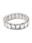 ZAVERI PEARLS Silver Tone Dazzling Stones Party Bling Bracelet For Women-ZPFK12138