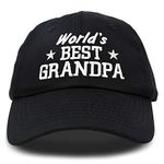 DALIX Worlds Best Grandpa Dad Hat Grandfather Gift Cotton Cap in Black