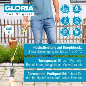 GLORIA Thermoflamm Bio Weed Burner – Thermal Garden Weed Remover