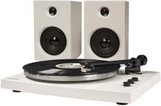 Crosley T150A-WH Modern 2-Speed Bluetooth Turntable System with Variable Weighted Tone Arm and Stereo Speakers, White