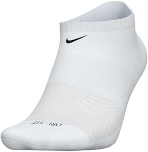 Nike Dri-Fit Training Everyday PLUS MAX Cushioned No-Show Socks 6 PAIR, White | Black, Medium