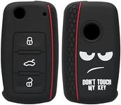 kwmobile Silicone Key Fob Cover Compatible with VW Skoda SEAT 3 Button Car Key