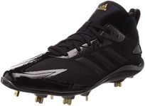 adidas Adizero Stabile Pro Mid Baseball Shoes (Black/Black/Carbon, 9.5 UK)