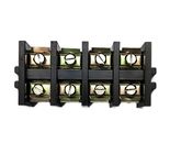 Control Panel 100A 4 Way Open Type Bakelite Connector Strip Double Row Barrier Black Terminal