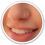 Fake Clip On Nose Ring 24g - 925 Sterling Silver - No Piercing Needed - Fake Nose Hoop