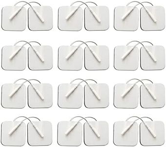 24PCS TENS Unit Replacement Pads 2X2, Latex Free Electrodes Compatible with TENS Machine Use 2mm Pin Connector Lead Wires Such as AUVON TENS, TENS 7000, Etekcity, Nicwell Care Tens