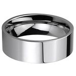 Fashion Month Men Women 8mm Silver Tungsten Carbide Ring Simple Wedding Engagement Promise Eternity Band Flat Top Size 12