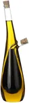 Lily's Home Glass Olive Oil and Vinegar Dispenser, A Beautiful Addition to Any Kitchen and Dinnerware Set (15 Ounces & 10 Ounces)