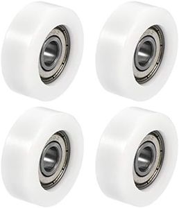 uxcell 608ZZ Ball Bearing Guide Pulley Roller Round Wheel 8x32x12mm Double Metal Shielded (GCr15) Chrome Steel Bearings 4pcs