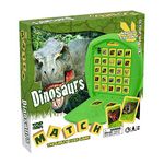 Top Trumps Match Dinosaurs Board Game, Play with T.Rex, Velociraptor and Oviraptor, Race to Match 5 of the same characters in a row, 2 player family travel game for ages 4 plus , gift for kids