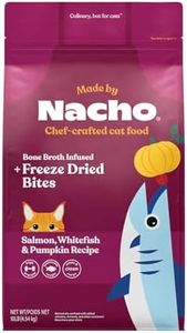 Made by Nacho Premium Dry Cat Food High Protein Kibble with Freeze Dried Pieces for Enhanced Nutrition and Flavor 10lb Bag (Sustainably-Caught Salmon, Whitefish & Pumpkin), Limited Ingredients