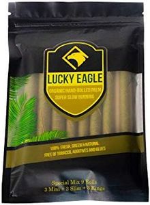 Lucky Eagle Natural Pre-Rolled Cones - Pre-Wrap Rolls - Palm Leaf King, Mini, Slim - Special Mix (9 Rolls)