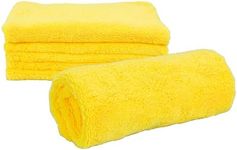 Maxshine 5 Pieces Professional Edgeless Microfiber Towel Set(16x16) - Extra Absorbent & Ultra Plush - Premium Quality 380GSM - Car Wash, Home Cleaning & Pet Drying Cloths - Car Detailing Supplies