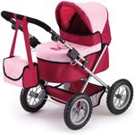 Bayer Design Baby Doll Trendy Pram - Bordeaux, Red and Pink