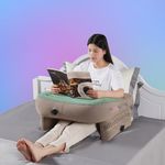 Reading Pillow, Lap Desk Arm Rests, Cushy Desk & Portable Bed Desk, Soft Inflatable Gaming Pillow for Working, Crocheting, Reading or Playing Steam Deck PS5 Xbox Switch or Sitting in Bed Floor Couch