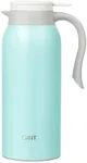 GiNT 51 Oz Stainless Steel Thermal Coffee Carafe, Double Walled Vacuum Thermos, 12 Hour Heat Retention, 1.5 Liter Tea, Water, and Coffee Dispenser (Upgraded version Blue)