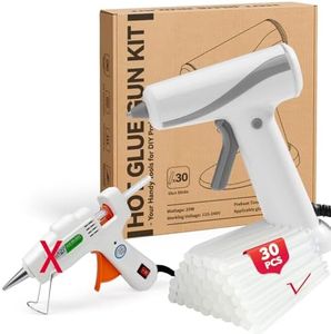 Krightlink Mini hot glue gun Kit with 30 Glue Sticks, Hot Melt, High Temp for School Crafts DIY Arts and Quick Home Repairs (Orange Glue Gun)