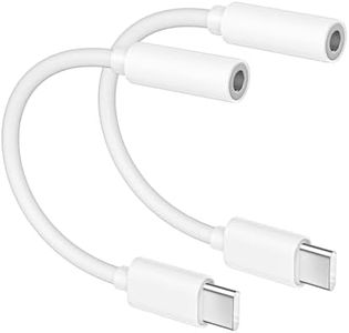 [MFi Certified] 2 Pack Headphone Adapter for iPhone 16 15,USB Type C to 3.5mm Female Headphone Jack Adapter Aux Audio Dongle Compatible with iPhone 16/16 Plus/16 Pro/16 Pro Max/15/15 Pro/15 Pro Max