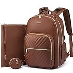 LOVEVOOK Leather Diaper Bag Backpac