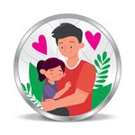 ACPL Precious Moments BIS Hallmarked Silver Coin Best Father Dad Ever Colorful Design 10gm 999 Pure