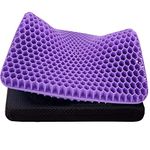 JARAGAR Gel Seat Cushion, Ergonomic Honeycomb Design Egg Seat Cushion for Back&Sciatica Pain Relief, Double Thick Long-Sitting Seat Cushion for Office Chair Desk, Car, Wheelchair, Road Trips