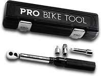 PRO BIKE TOOL 3/8 Inch Drive Click Torque Wrench Set 10 to 60 Nm – Bicycle Maintenance Kit for Road & Mountain Bikes, Motorcycle Multitool - Includes 1/2" & 1/4" Adapters, Extension Bar & Storage Box.