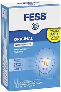 Fess Nasal Relief Sinus Decongestant Saline Mist Spray 75 ml (Pack of 2)