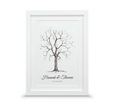 Alternative guest book | Fingerprint tree (A4-30x21cm, Print & Standard Frame)