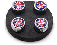 YaaGoo for Mini Cooper Tires Rim 4pcs Valve Caps Case Decor Cover (Silver UJ)