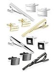 Jstyle Tie Clip and Cufflink Set Fo