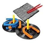 WIn SPORTS Rubber Horseshoes Game S