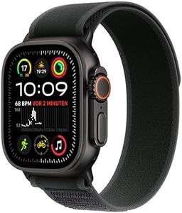Apple Watch Ultra 2 (GPS + Cellular 49 mm) Smartwatch, Sportuhr mit Titangehäuse in Schwarz und Trail Loop in Schwarz (S/M). Fitnesstracker, präzises GPS, extra lange Batterielaufzeit