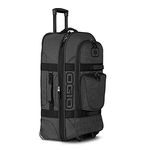 OGIO Terminal Strong and Durable, Reinforced Back Panel Wheeled Travel Bag Suitcase, 74 cm-95 Litre, Black Pindot