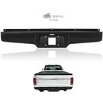 FINDAUTO Heavy Duty Steel Rear Bumper Roll Pan fit for 1982-1993 for Chevrolet S10,1982-1990 for GMC S15,1991-1993 for GMC Sonoma Off Road Bumper W/D-ring & LED Lights