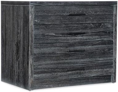 Hooker Furnishings Commerce and Market Four-Drawer File Cabinet - Black Distressed Wood