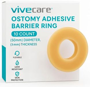 Vive 10 PCS Ostomy Barrier Rings - 3mm Moldable Skin Barrier for Drainable Ostomy Bag - Hydrocolloid Skin Extender Rings - Medical Grade Ostomy Supplies for Colostomy, Ileostomy, Postoperative Care