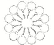 Personalized 12Pcs Round Keychains Attachment Keyring Keychain Split Jump Rings Bulk Ring DIY Jewelry Key Chain Craft for Women Men Key Chain Accessories (Size : 25mm)