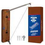 Play Platoon Hook and Ring Game with Extendable Pole & Scoreboard - Ring Toss Game for Adults - Wall Mounted Games for Room, Basement, Garage, Outdoor Patio & Bar Man Cave Decor