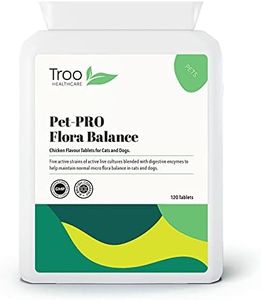 Pet-PRO Vital Probiotics For Dogs and Cats 2 Billion cfu 120 Chicken Tablets | Added Digestive Enzymes and Inulin Prebiotic | UK Manufactured to GMP Standards