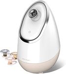 Vanity Planet Aira Ionic Facial Steamer (Beige) - Pore Cleaner That Detoxifies, Cleanses and Moisturizes - Adjustable Nozzle, Water Tank with 3 Essential Oil Baskets