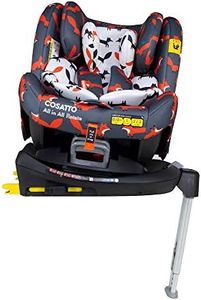 Cosatto All in All Rotate 360° Swivel Spin Car Seat - Group 0+123, 0-36 kg, 0-12years, ISOFIX, ERF, Anti-Escape (Charcoal Mister Fox)