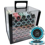 1000 Ct Eclipse Casino 14 gram Poker Chip Set Acrylic Case Custom Build