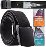 Peak Gear Travel Safety Money Belt - Includes $250 Theft Protection and Lifetime Lost & Found Service