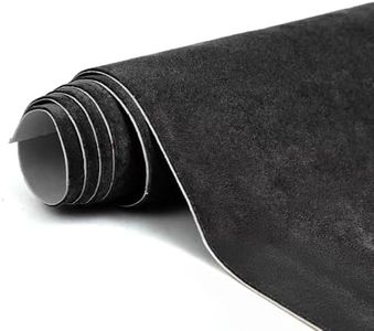 RadiantDecor Premium Black Suede Fabric Wrap - 17x70 inch Suede Wrap for Car Interior - Self-Adhesive Microfiber and Synthetic Leather, Stretchable Interior Film for Car and Home Decor