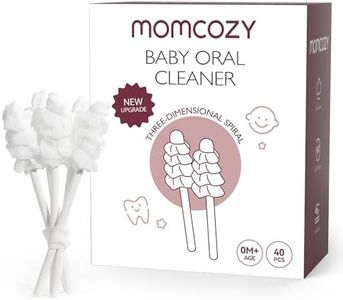 Momcozy Baby Tongue Cleaner Gauze, Baby Toothbrush Disposable Oral Cleaner, Toddler Toothbrush for Tooth Mouth Gum Clean, Infant Toothbrush Oral Cleaning Stick, Baby Oral Cleaner Newborn, 40 Count