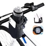 Eyein Bike Water Bottle Holder Bag, Waterproof Bicycle Handlebar Frame Insulated Stem Storage Bag with Fastener Straps Phone Pouch Durable Oxford Cup Drink Carrier with Shoulder Straps for Cycling